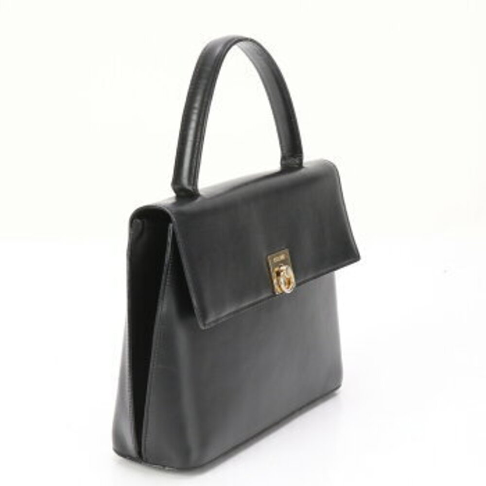 Celine top handle leather handbag tote shoulder bag black MME - Picture 3 of 14